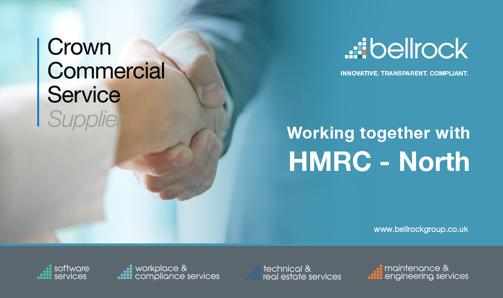 Bellrock and Crown Commercial Service Supplier logo over handshake.