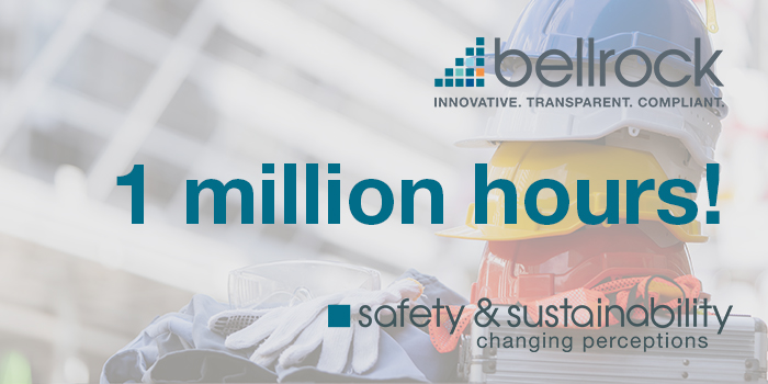 Bellrock health and safety milestone achievement of 1 million hours worked without a lost time incident.